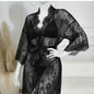 3 Piece Net Gown Set with Bra & Panty | Soft Lace Robe Lingerie | Free Size