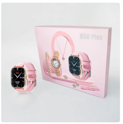 A58 Smart Watch Ultimate Gift Pack – Watch + Jewelry