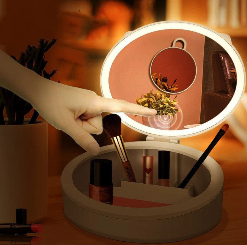 Glow Up Box – LED Mirror with Hidden Storage