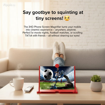 3D HD Mobile Screen Magnifier – Foldable Phone Stand for Eye Comfort & Big-Screen Viewing