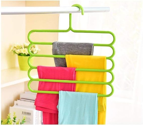 5-Layer Space Saving Clothes Hanger – Multi-Purpose Organizer for Pants, Scarves & Towels