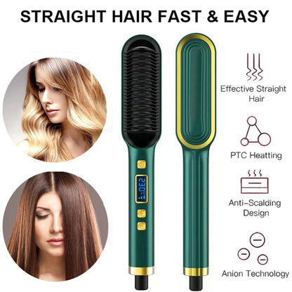 IonGlow™ – 2-in-1 Hot Comb & Styler
